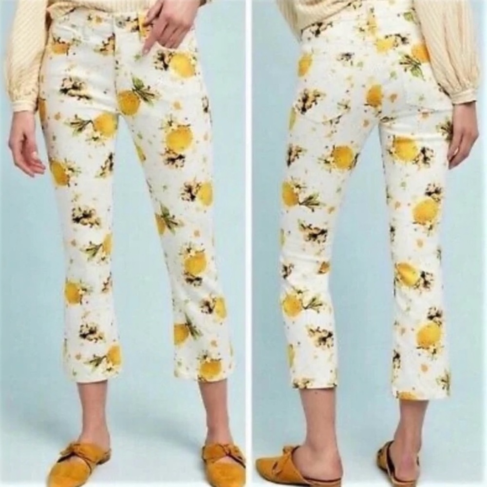 Pilcro from Anthropologie, size 31 high rise lemon pants
